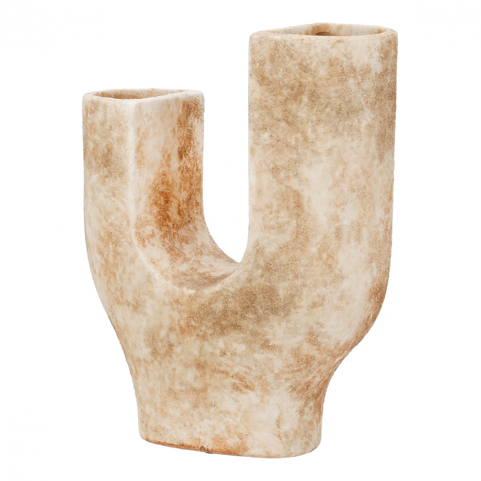 Vaza, Remina, Ceramica, maro deschis, PU 2, L. 9 cm, L. 19 cm, H. 25 cm [2]