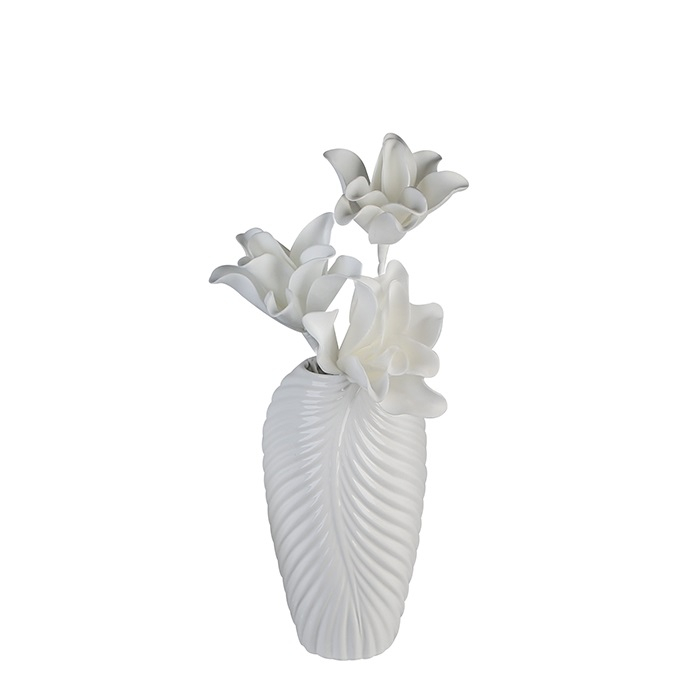 Vaza Resia portelan, alb, 36 cm