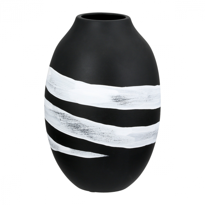 Vaza, rotunda, Escovus, Ceramica, neagra, PU 3, H. 21 cm, D. 14 cm [1]
