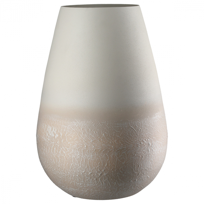 Vază, rotundă, Metal, bej, PU 1, H 33 cm, D 23 cm [1]