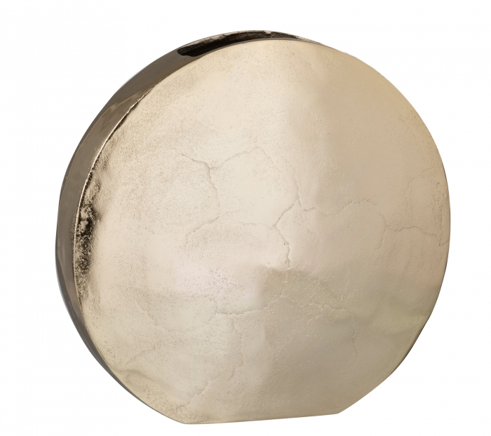 Vaza Round, Aluminiu, Auriu, 38x10x37 cm