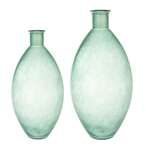 Vaza Sambia, sticla, alb verde, 59x29 cm
