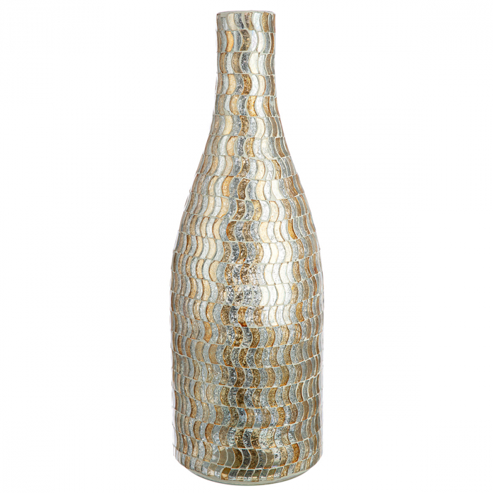 Vaza, Sanga, grafica, Sticla, auriu, argintiu, PU 2, H. 37 cm, D. 13 cm [1]
