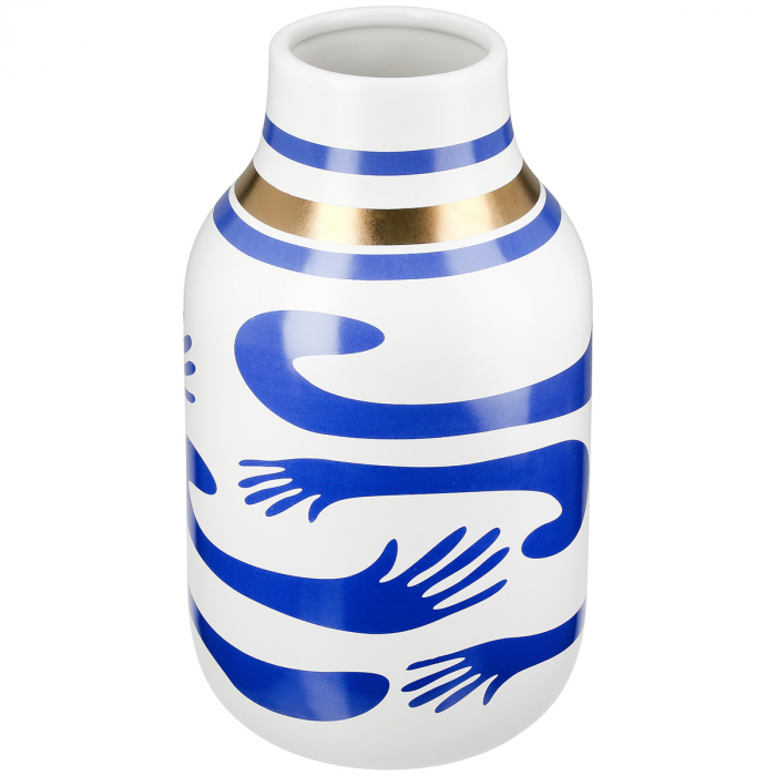 Vază, Santorini, Motivul mâinii, Ceramica, alb, PU 2, H. 29,5 cm, D. 16 cm [3]