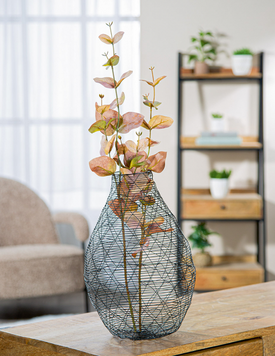 Vază, Sârmă, Metal, negru, PU 2, H. 33 cm, D. 22 cm [5]