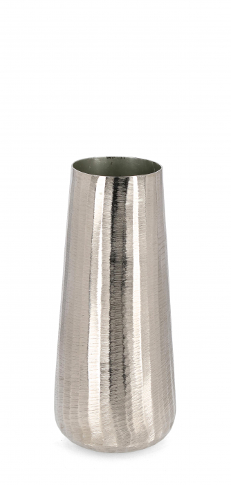 Vaza Shaped, Aluminiu, Argintiu, 14x14x34 cm
