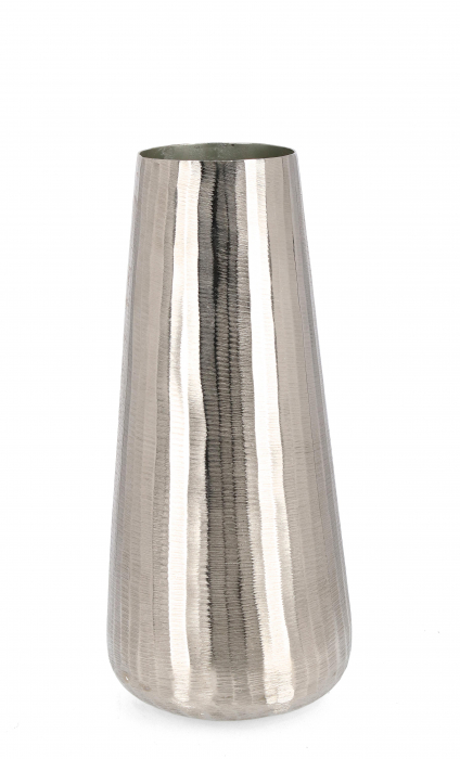 Vaza Shaped, Aluminiu, Argintiu, 19x19x45 cm