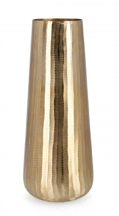 Vaza Shaped, Aluminiu, Auriu, 21x21x53 cm