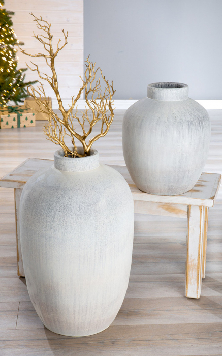Vaza, SILVA, Ceramica, Alb mat, 60X48 cm