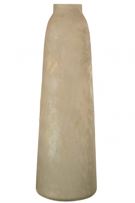 Vaza Soda, Sticla, Auriu, 18x18x55 cm