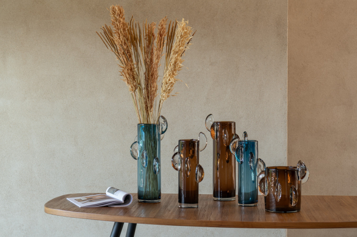 Vază, Steggy Low Sticlă, Maro, L 25| W 25| H 24 cm [2]