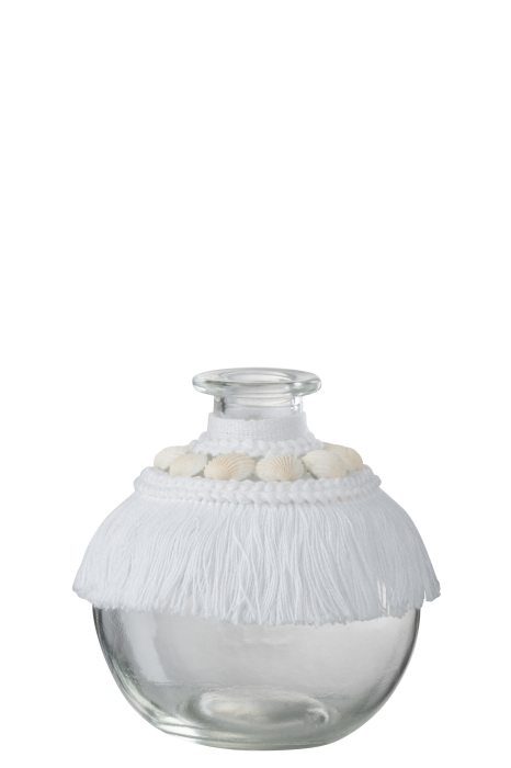 Vaza, Sticla, Alb, 9x9x10 [1]