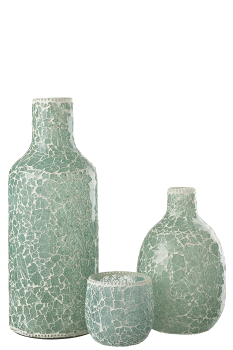 Vaza, Sticla, Albastru, 17x17x43 [2]