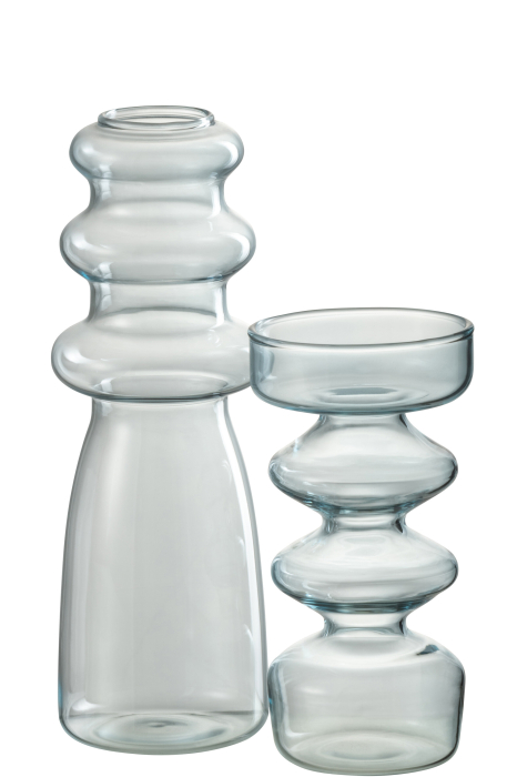 Vaza, Sticla, Albastru, 7x7x21 [3]