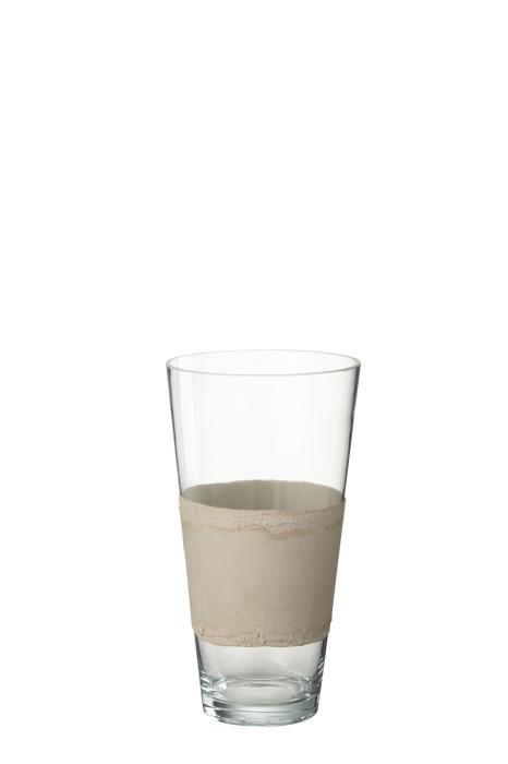 Vaza, Sticla, Bej, 19x19x35 [2]