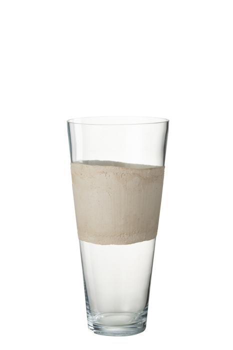 Vaza, Sticla, Bej, 22x22x45 [2]