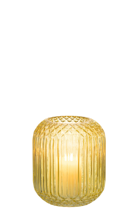 Vaza, Sticla, Galben, 14.5x14.5x17 [3]
