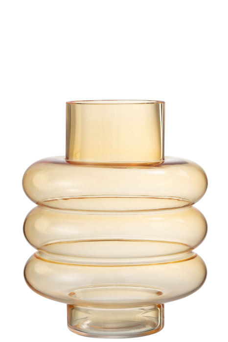 Vaza, Sticla, Galben, 17x17x22.5 [2]