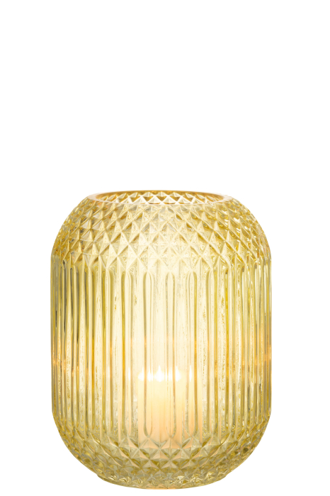 Vaza, Sticla, Galben, 18.5x18.5x19 [3]