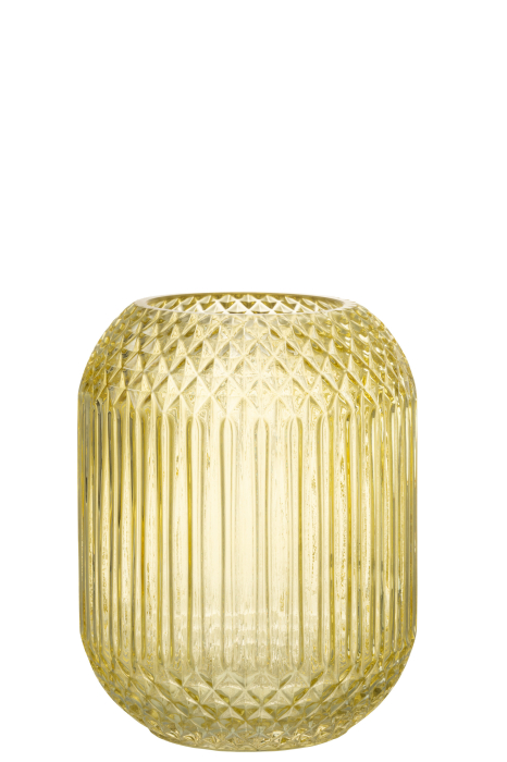 Vaza, Sticla, Galben, 18.5x18.5x19 [2]