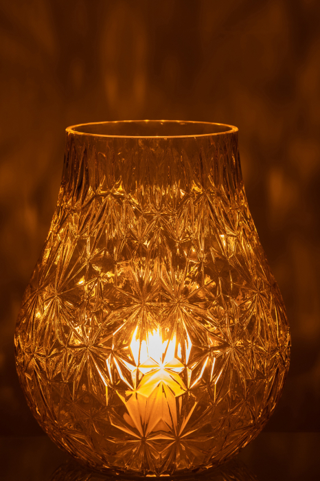 Vaza, Sticla, Galben, 22x22x28 [4]