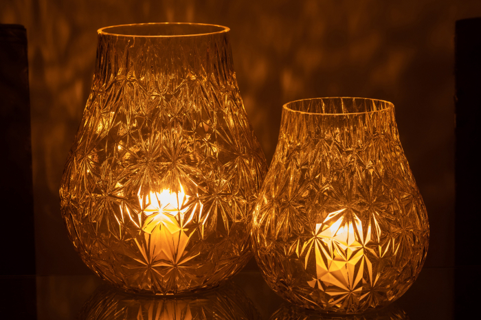 Vaza, Sticla, Galben, 22x22x28 [7]