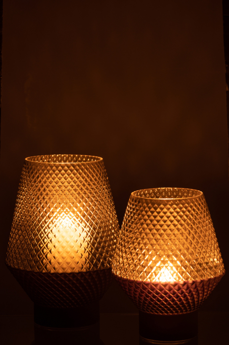 Vaza, Sticla, Gri, 18.5x18.5x26 [6]