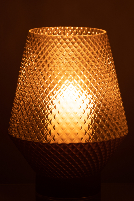 Vaza, Sticla, Gri, 18.5x18.5x26 [3]