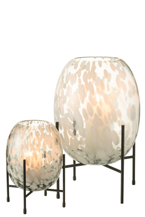 Vaza, Sticla, Gri, 23x23x37 [5]