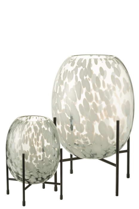 Vaza, Sticla, Gri, 23x23x37 [4]