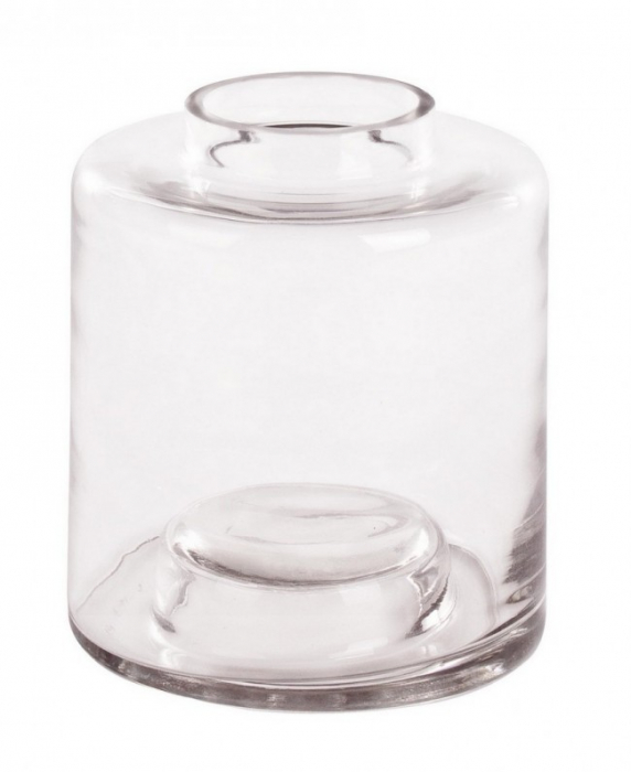 Vaza, sticla, incolor, 15, 5x15, 5x18cm