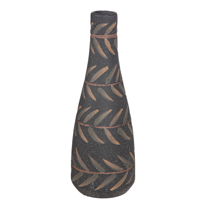 Vaza sticla, „Oliva”, Ceramica, verde, negru, PU 4, H 25 cm, A. 9 cm [1]