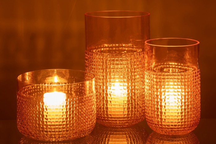 Vaza, Sticla, Portocaliu, 15x15x25.5 [7]