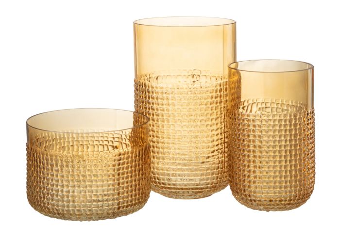 Vaza, Sticla, Portocaliu, 15x15x25.5 [5]