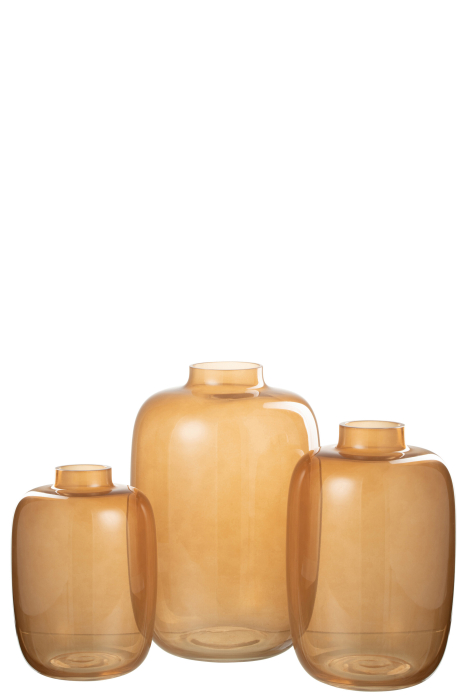 Vaza, Sticla, Portocaliu, 18x18x27 [2]