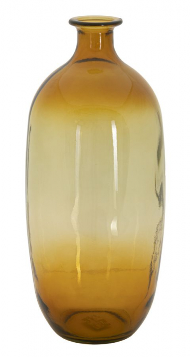 Vaza sticla reciclata portocalie cm o 16x38 (fabricata in Spania)