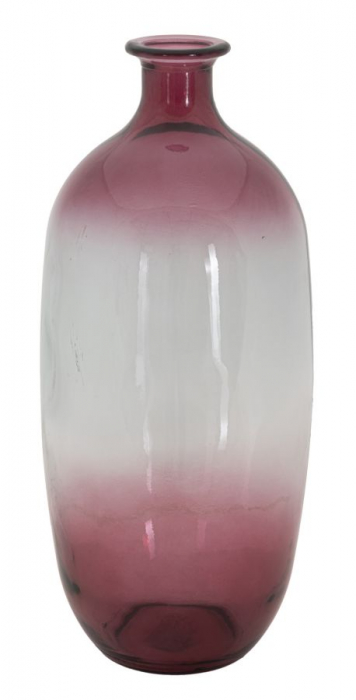 Vaza sticla reciclata rosie cm o 16x38 (fabricata in Spania)