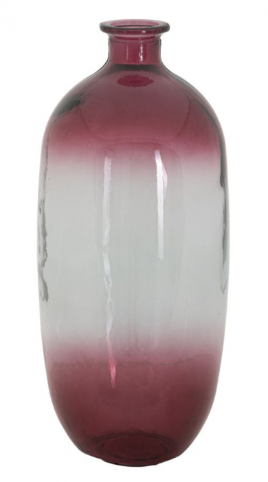 Vaza sticla reciclata rosie cm o 19x45 (fabricata in Spania)