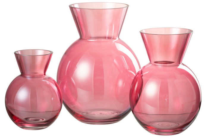 Vaza, Sticla, Rosu, 19.5x19.5x28 [2]