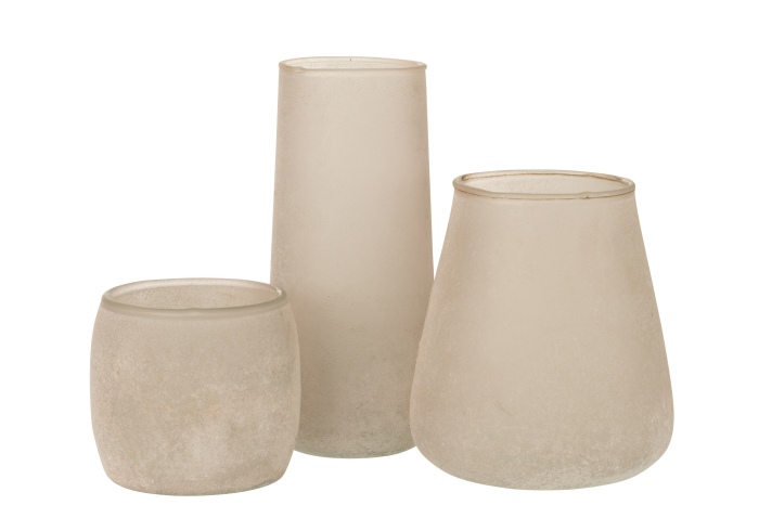 Vaza, Sticla, Roz, 10x10x23 [2]