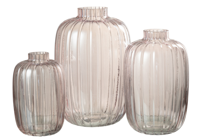 Vaza, Sticla, Roz, 20x20x30 [3]