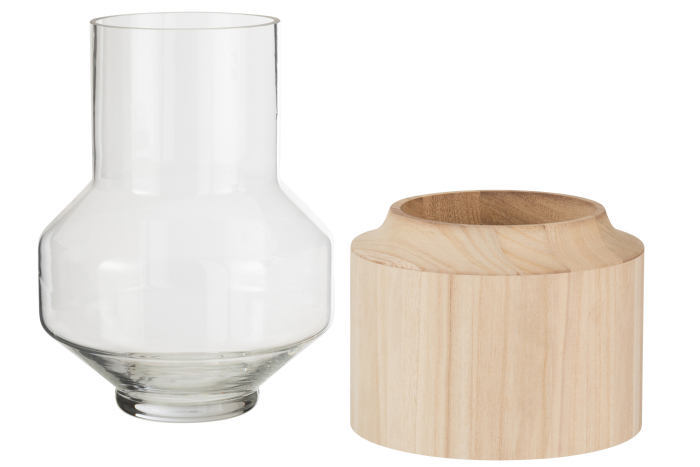 Vaza, Sticla, Roz, 23x23x30.5 [3]