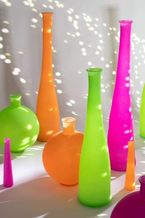 Vază, Sticlă Roz Neon M, L 18| W 18| H 100 cm [3]