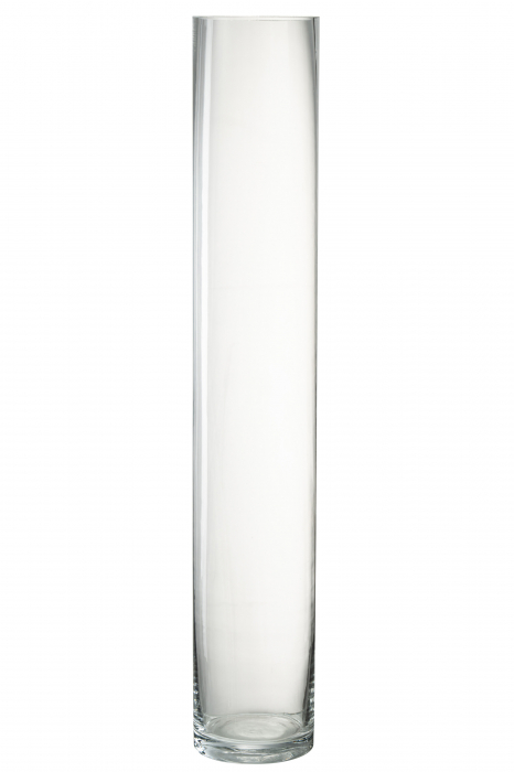 Vaza, Sticla, Transparent, 10x10x60.5