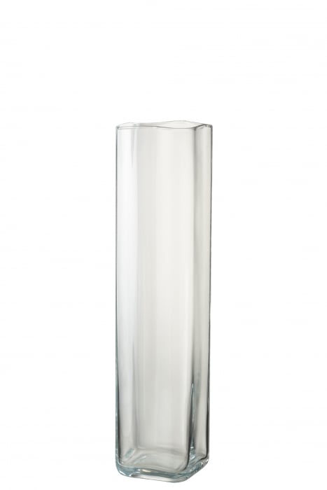 Vaza, Sticla, Transparent, 12x12x52