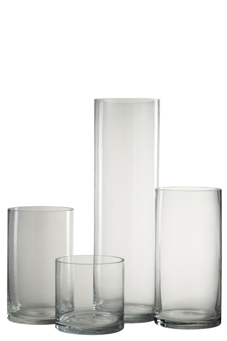 Vaza, Sticla, Transparent, 15x15x50 [2]