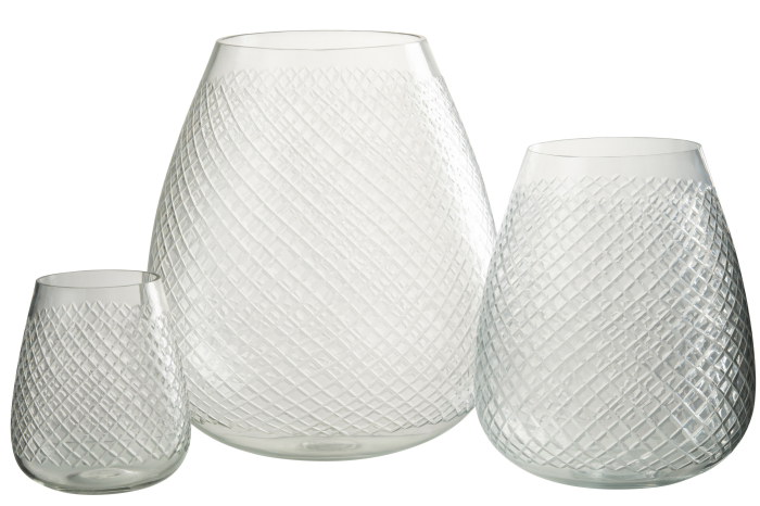 Vaza, Sticla, Transparent, 25.5x25.5x31.5 [3]