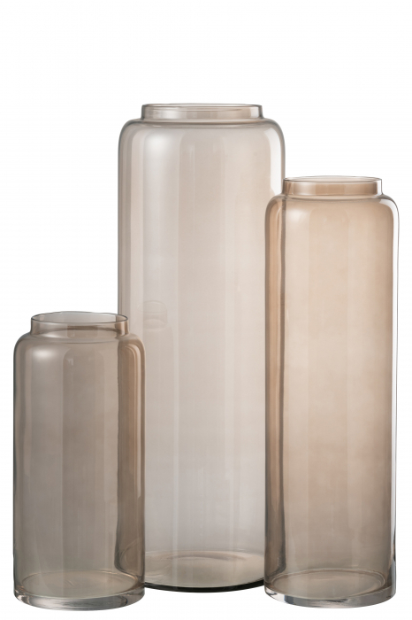 Vaza Straight, Sticla, Maro, 25.5x25.5x70 cm [2]