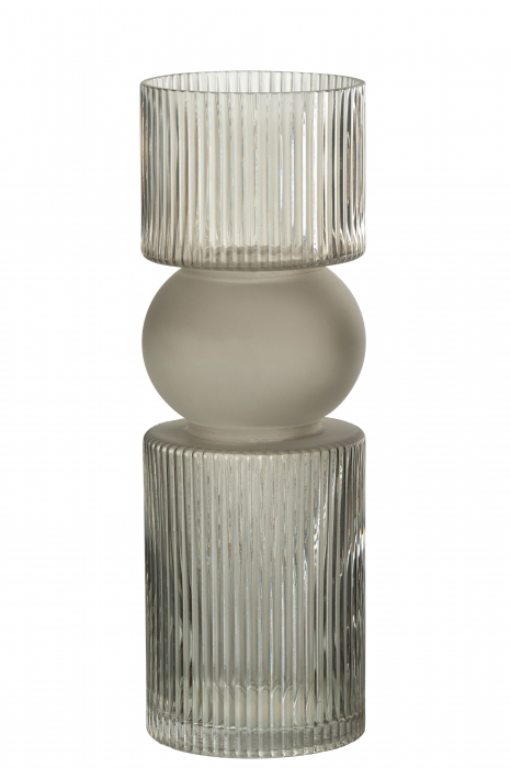 Vază/Suport de lumânare Candy Sticlă, Gri M, L 12| W 12| H 35 cm [1]