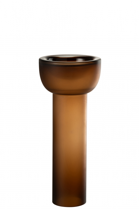 Vază/suport de lumânare Yoko Sticlă, Maro L, L 16| W 16| H 38 cm [2]